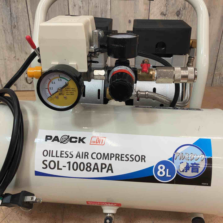 【中古品】◇パオック(PAOCK) 静音アルミタンクオイルレスコンプレッサ SOL-1008APA【東大和店】