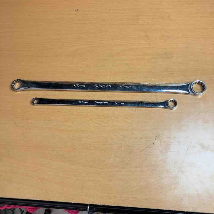 スナップオン(Snap-on ストレートメガネレンチ ロングハンドル XDHFM1012 1719 10-12mm 17-19mm 2点セット【越谷店】