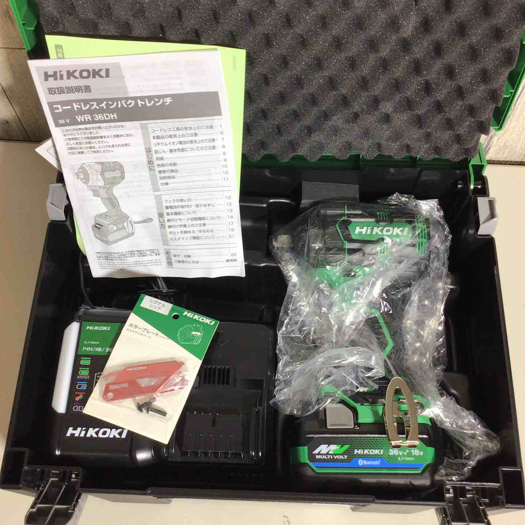 【未使用品】 ハイコーキ HIKOKI 日立 コードレス インパクトレンチ WR36DH(XPSZ) バッテリー&充電器付 純正 充電式 【戸田店】