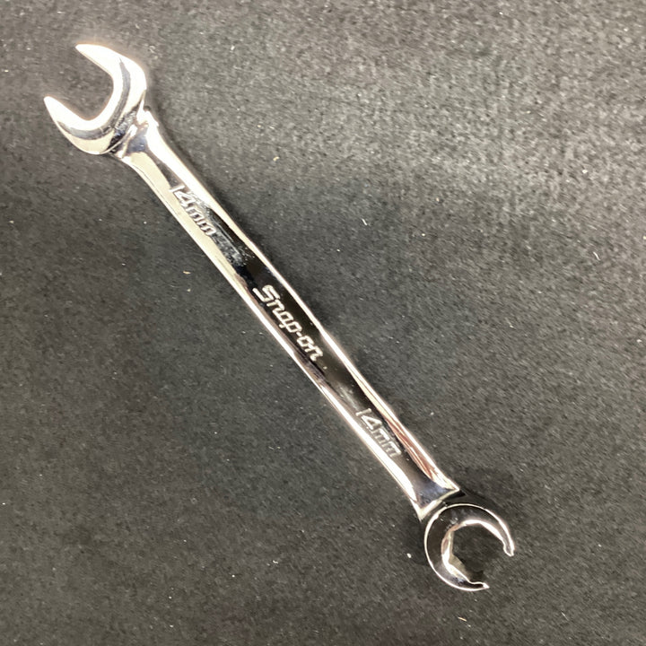 スナップオン(Snap-on) オープンエンドフレアナットレンチ 14mm 14mm RXSM14B フレア側のみ15°オフセット付  【越谷店】