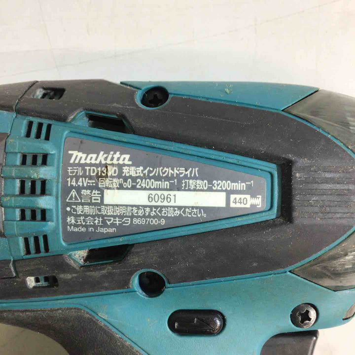 マキタ:充電式インパクトドライバ ＜TD134D＞ 型式:TD134DZ【戸田店】