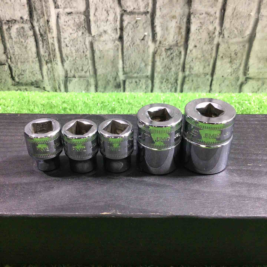 スナップオン(Snap-on) 3/8シャローソケット 5点セット FMシリーズ 10mmが2点あります 【川口店】