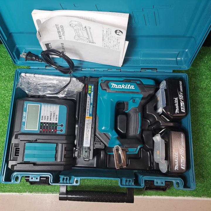 マキタ/makita 18V コードレスフィニッシュネイラ 面木用 FN350DRG 3.0Ahバッテリー2個セット 【岩槻店】