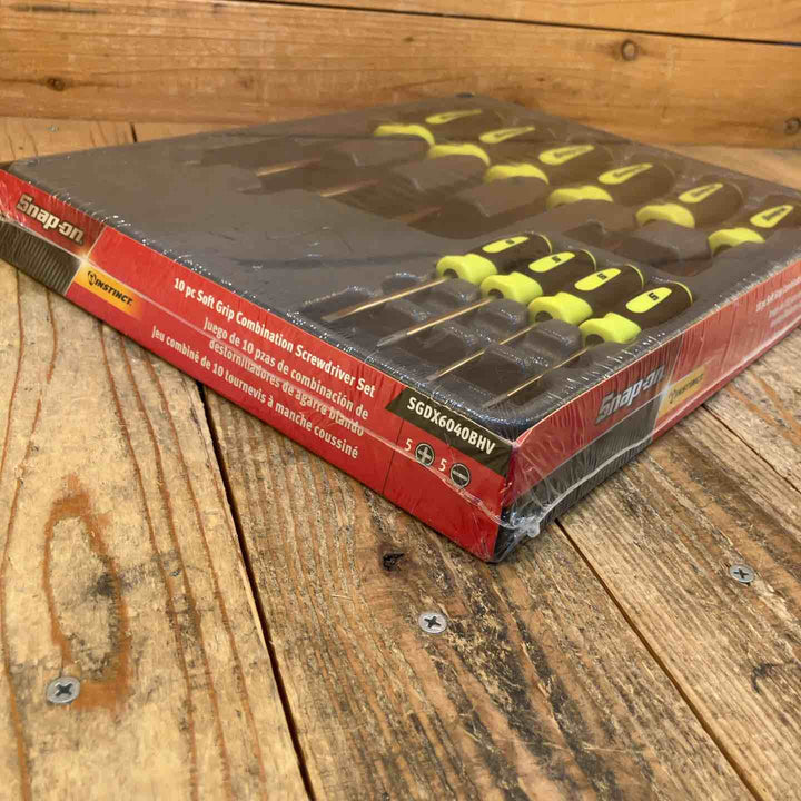 【未使用品】スナップオン(Snap-on)コンビネーションソフトグリップドライバー10本セット SGDX6040BHV ハイビジ【所沢店】
