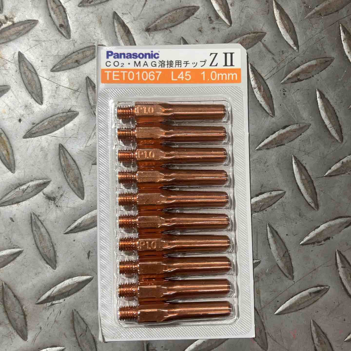 Panasonic パナソニック CO2・MAG溶接用チップ L45 1.0mm TET01067 ZⅡ 100個入り【草加店】