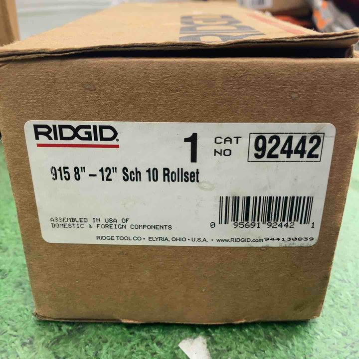 RIDGIDロールグローバー915 リジッド RIDGID 92442 ロールグルーバー用ロールセット 200-300A【町田店】