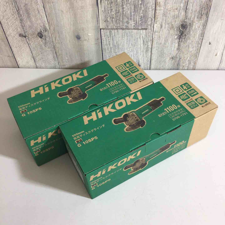 【未使用品】ハイコーキ(HIKOKI ※旧:日立工機) 100mm ディスクグラインダー スナップスイッチタイプ G10SP5 2台セット【戸田店】