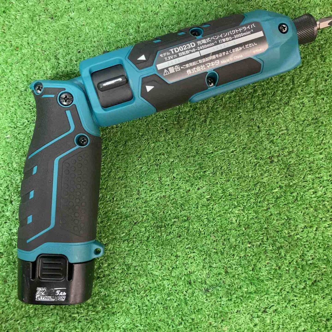 【美品】★マキタ(makita) 7.2V コードレスペンインパクトドライバ TD023DSHX バッテリ2本・充電器・ケース付【岩槻店】