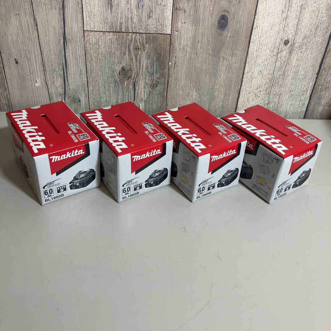【未使用品】【4個セット】　純正 マキタ makita リチウムイオンバッテリ　BL1860B【戸田店】
