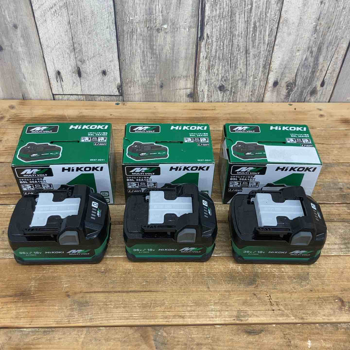 【3個セット】 ハイコーキ(HIKOKI ※旧:日立工機) リチウムイオンバッテリー 36V/2.5Ah BSL36A18X  【東大和店】