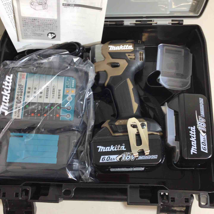 【未使用品】★純正バッテリー2個付★マキタ(makita) コードレスインパクトドライバー TD173DGXAB ブラウン 茶色 限定色【戸田店】