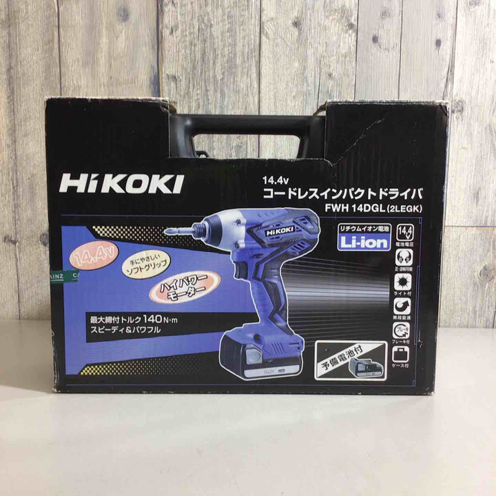 ◇ハイコーキ(HIKOKI ※旧:日立工機) コードレスインパクトドライバ FWH14DGL(2LEGK)【戸田店】