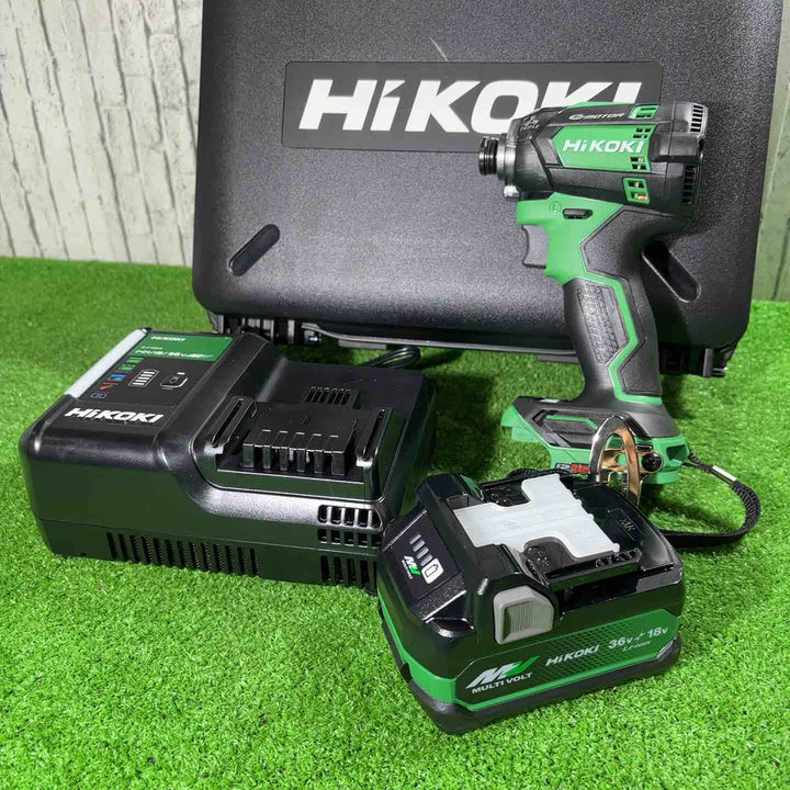 HiKOKI(ハイコーキ) 18V 充電式 インパクトドライバ WH18DC  バッテリー1個・充電器・ケース付 WH18DC(XPZ), アグレッシブグリーン【川口店】