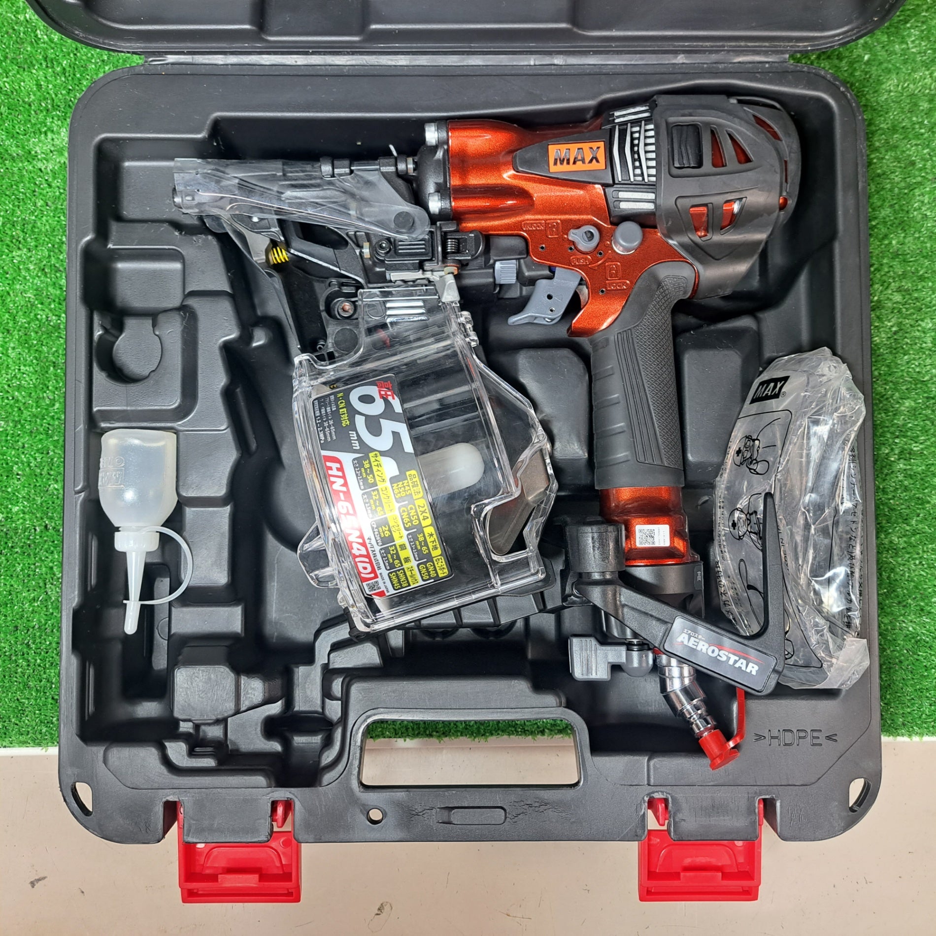 美品】☆マックス(MAX) 高圧エア釘打ち機 HN-65N4(D)-R【岩槻店