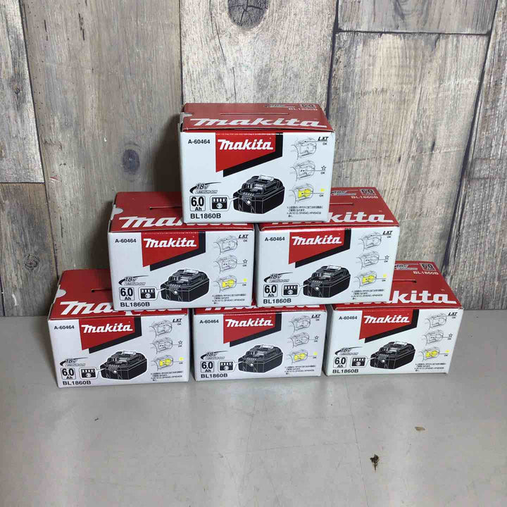 【未使用品】 純正 マキタ makita リチウムイオンバッテリー 18V/6.0Ah BL1860B 6個 バッテリー 純正品 18V 【戸田店】