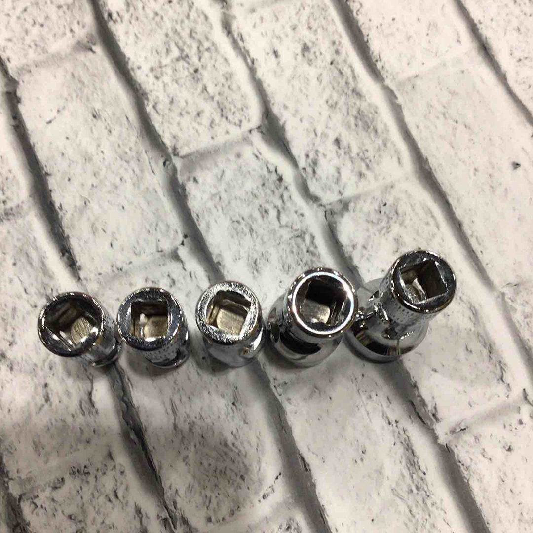 スナップオン(Snap-on) 1/4ユニバーサルソケット5点セット TMUSMシリーズ 新・旧ロゴ混ざり 【川口店】