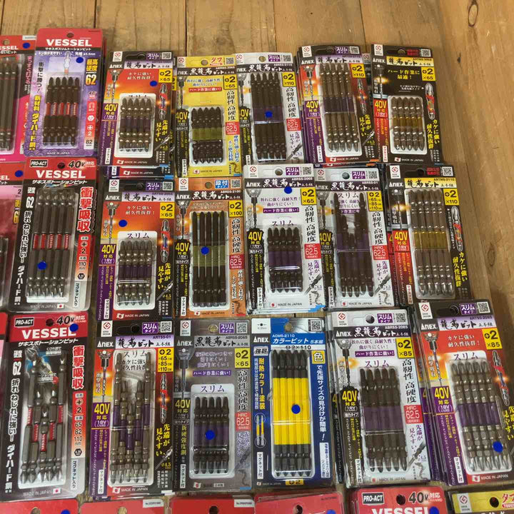【未使用品】インパクト ビット 5本入×100セット(ビット計500本) まとめ売り VESSEL ベッセル SUNFLAG ANEX アネックス【所沢店】