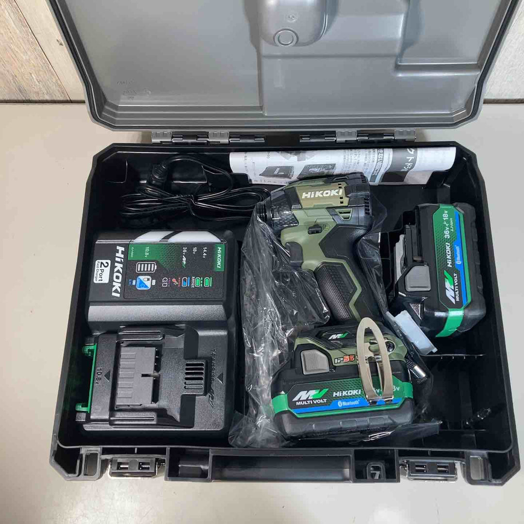 ▼ハイコーキ(HIKOKI ※旧:日立工機) コードレスインパクトドライバ フォレストグリーン WH36DD(2XHGSZ)2台セット【戸田店】