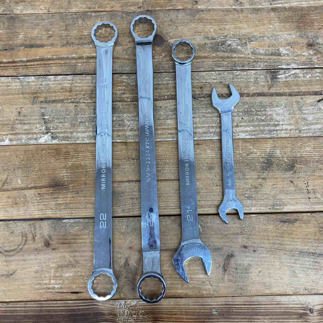 【中古品】 【まとめ売り】 ネプロス メガネレンチ スパナ NM1-2224、NMS2-21、NM5-2224、NS2-1417 4個セット 【東大和店】