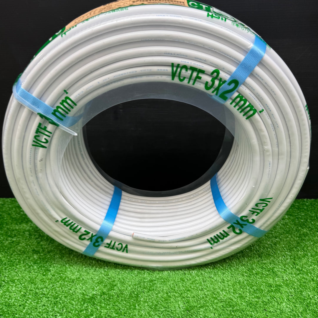 【未使用品】住電日立ケーブル ビニル絶縁キャブタイヤケーブル VCTF 2.0sq×3心 300V VCTF 2.0㎟ 3芯100m巻 1巻【電材館越谷店】