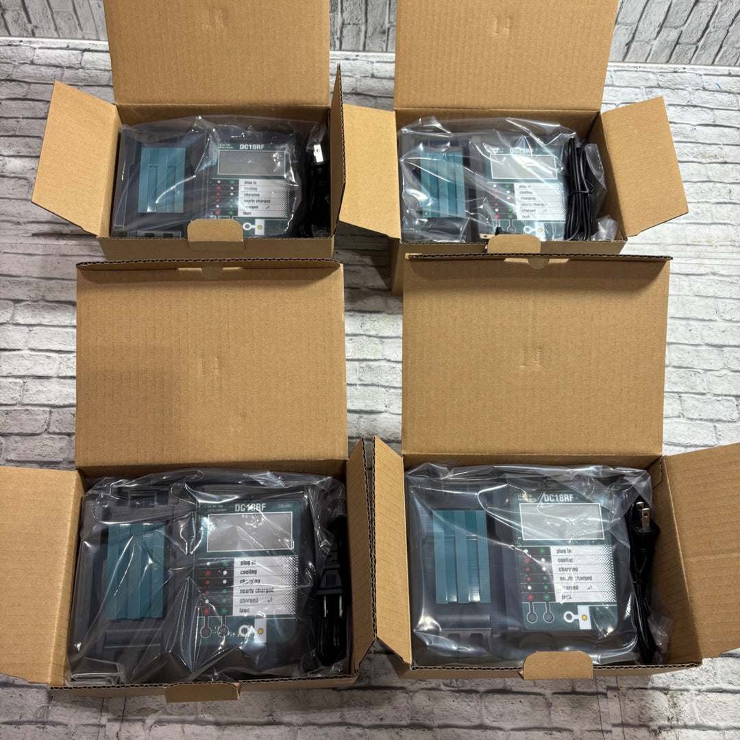 Mrupoo 互換品 リチウムイオンバッテリ用充電器 DC18RF マキタ 14.4V 18V 保証無し 4台セット【川口店】