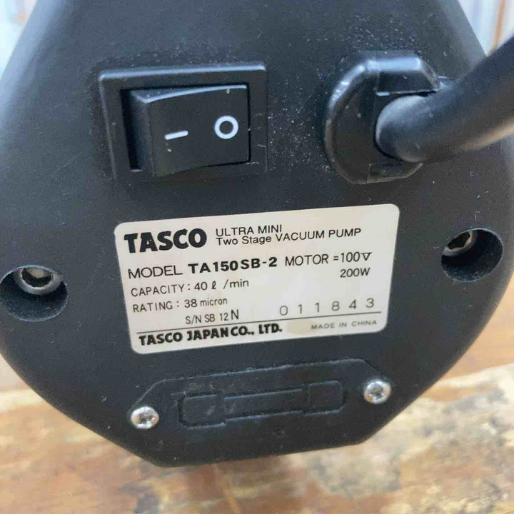 【中古品】◇タスコ(TASCO) オイル逆流防止弁付 ツーステージ 真空ポンプ TA150SB-2【柏店】