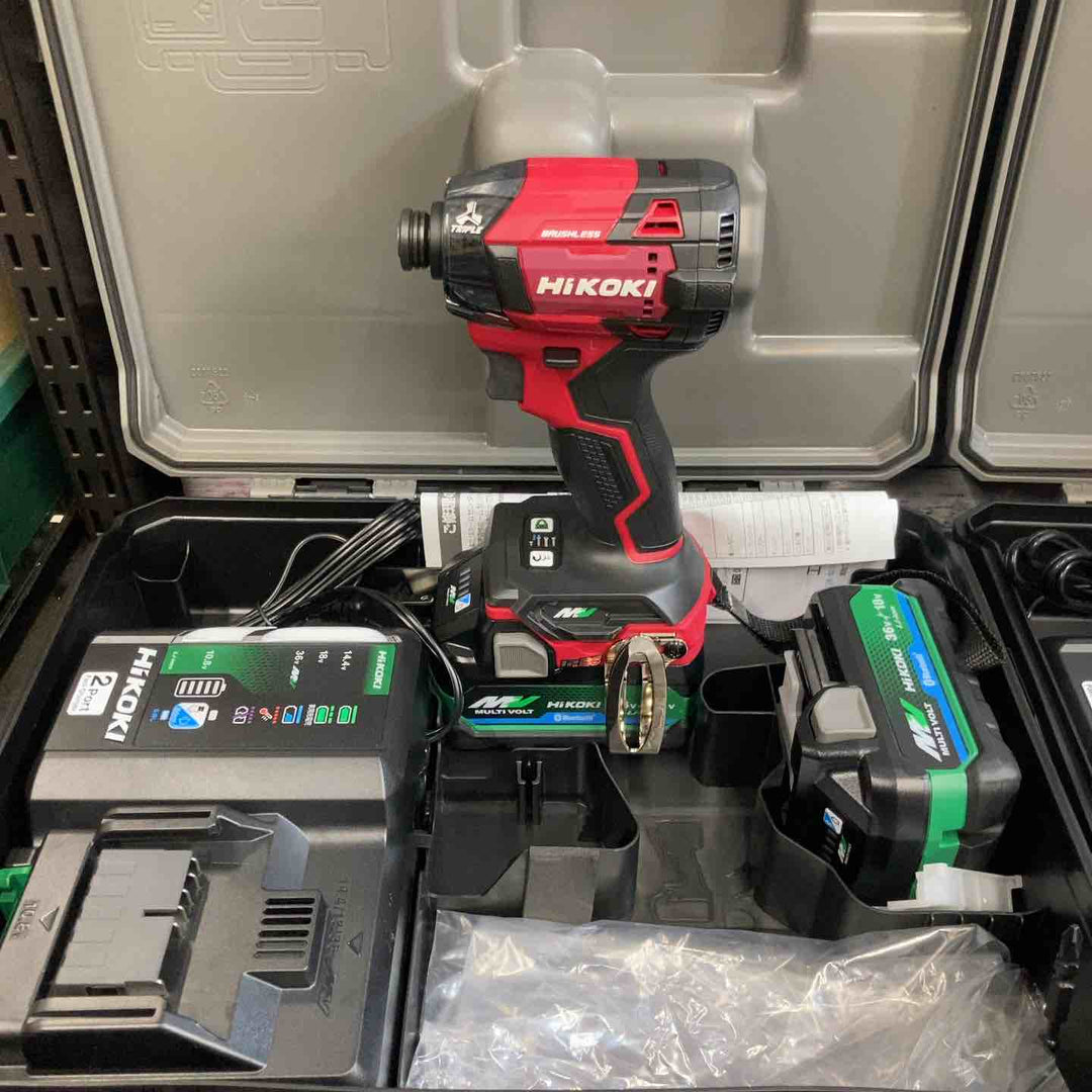 【未使用品】2台セット Hikoki 36V コードレスインパクトドライバ WH36DD(2XHRSZ) スコーピオンレッド【八潮店】