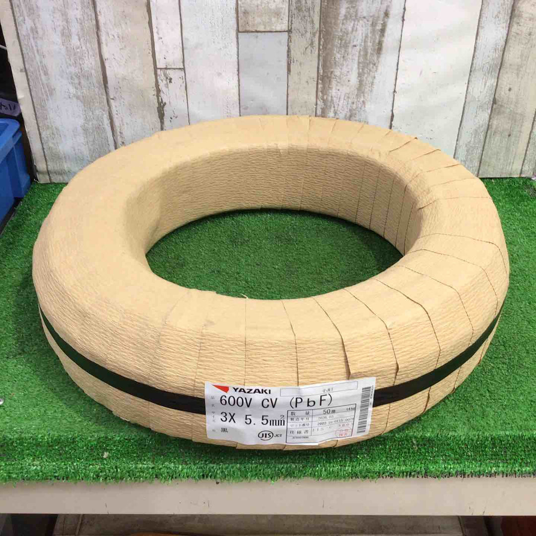 □CVケーブル 3C×5.5sq 50m巻 新品紙巻/製造2年以内【町田店】