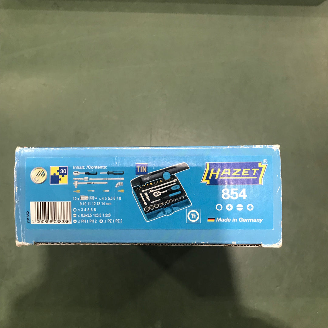 HAZET(ハゼット) ソケットレンチセット 854 差込角:6.35mm 30点 1セット【川口店】