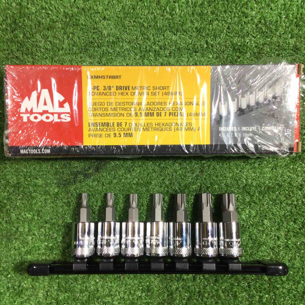 【未使用】マックツールズ MACTOOLS SXH7RBRT アドバンスドヘックスソケットセット【ハンズクラフト佐賀】 MAC TOOLS（マックツールズ） 7Pc. 3/8