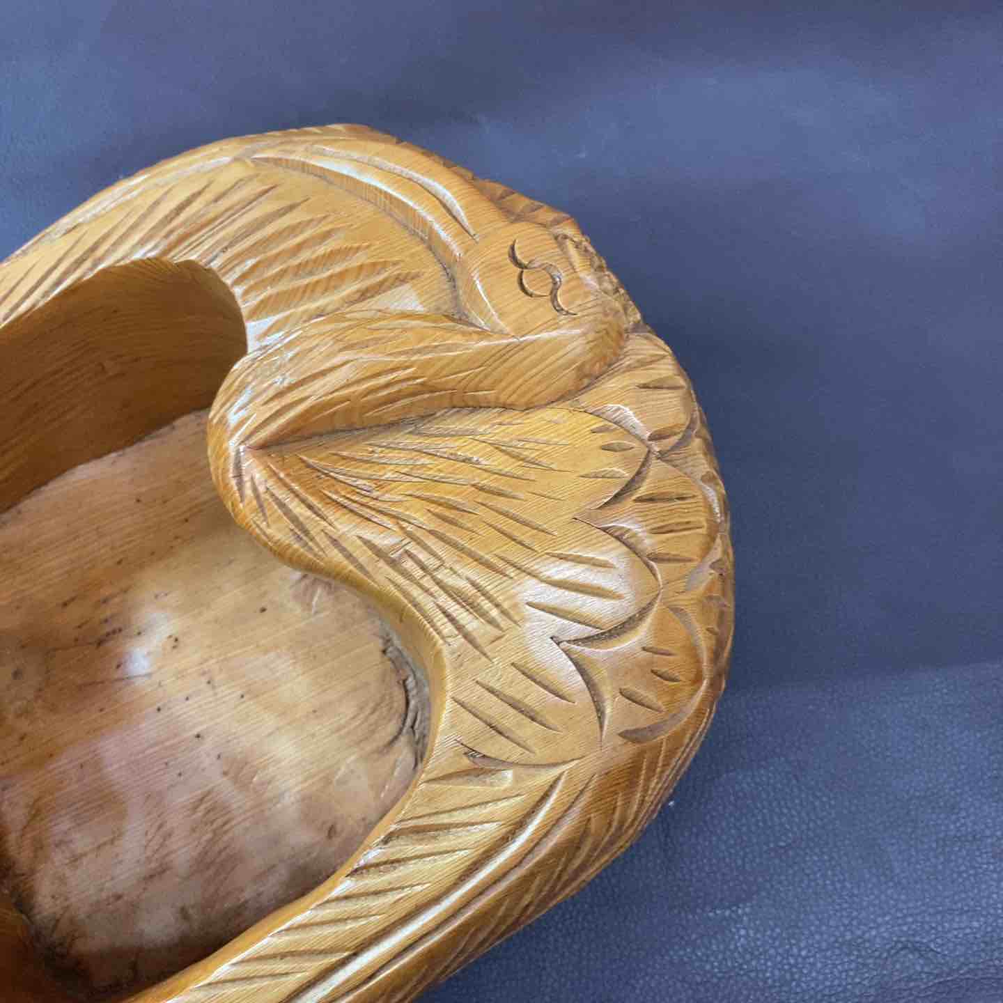 中古美品】【超希少】 龍亀鶴 木彫り 墨壺 すみつぼ 鉋 和工具 大工