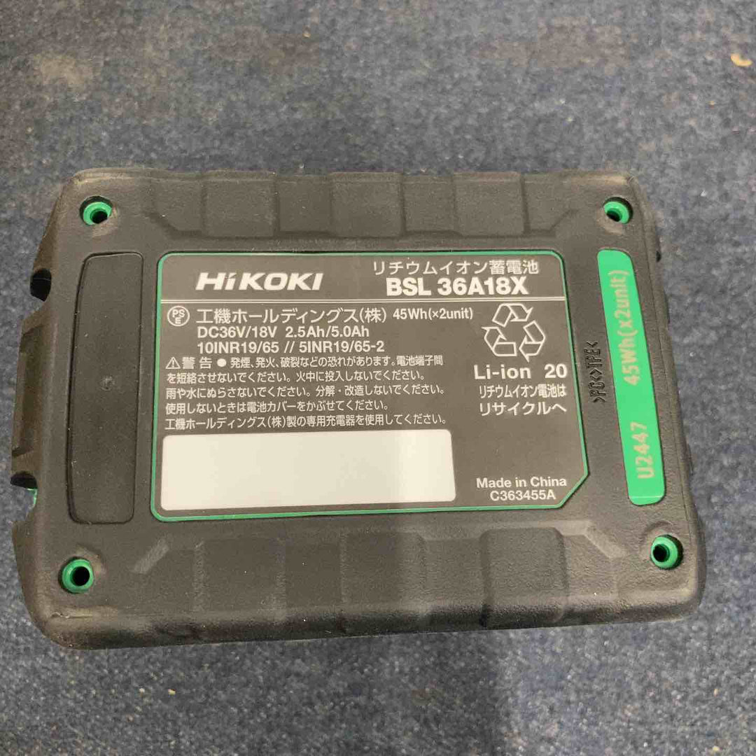 ハイコーキ(HIKOKI ※旧:日立工機) リチウムイオンバッテリー 36V/2.5Ah BSL36A18X 5個セット【八潮店】