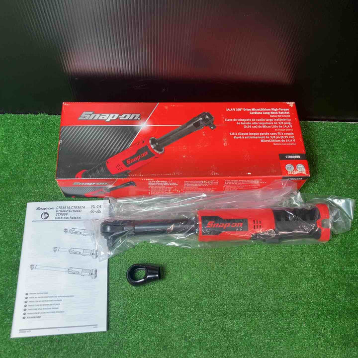 スナップオン/Snap-on 3/8コードレスロングネックラチェット CTR868DB レッド 本体のみ【岩槻店】