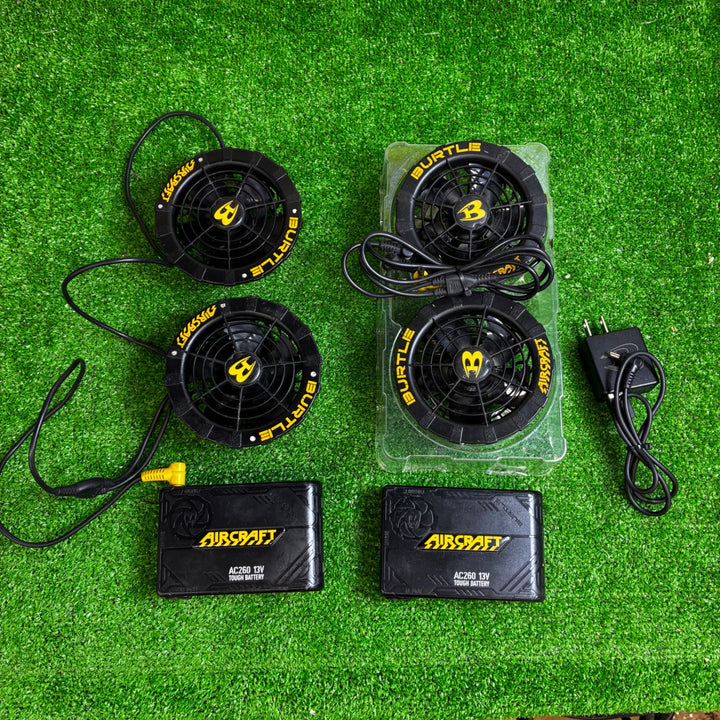 ◇空調服 バートル 黒ファン＋新型13V黒バッテリーセット AC260+AC270 エアークラフト【越谷店】