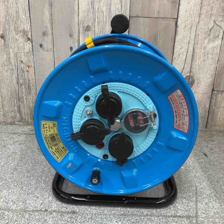 ◇日動(NICHIDO) 電工ドラム NPW-EK33YS コードリール  温度センサー付き 30ｍ 防雨型【八潮店】