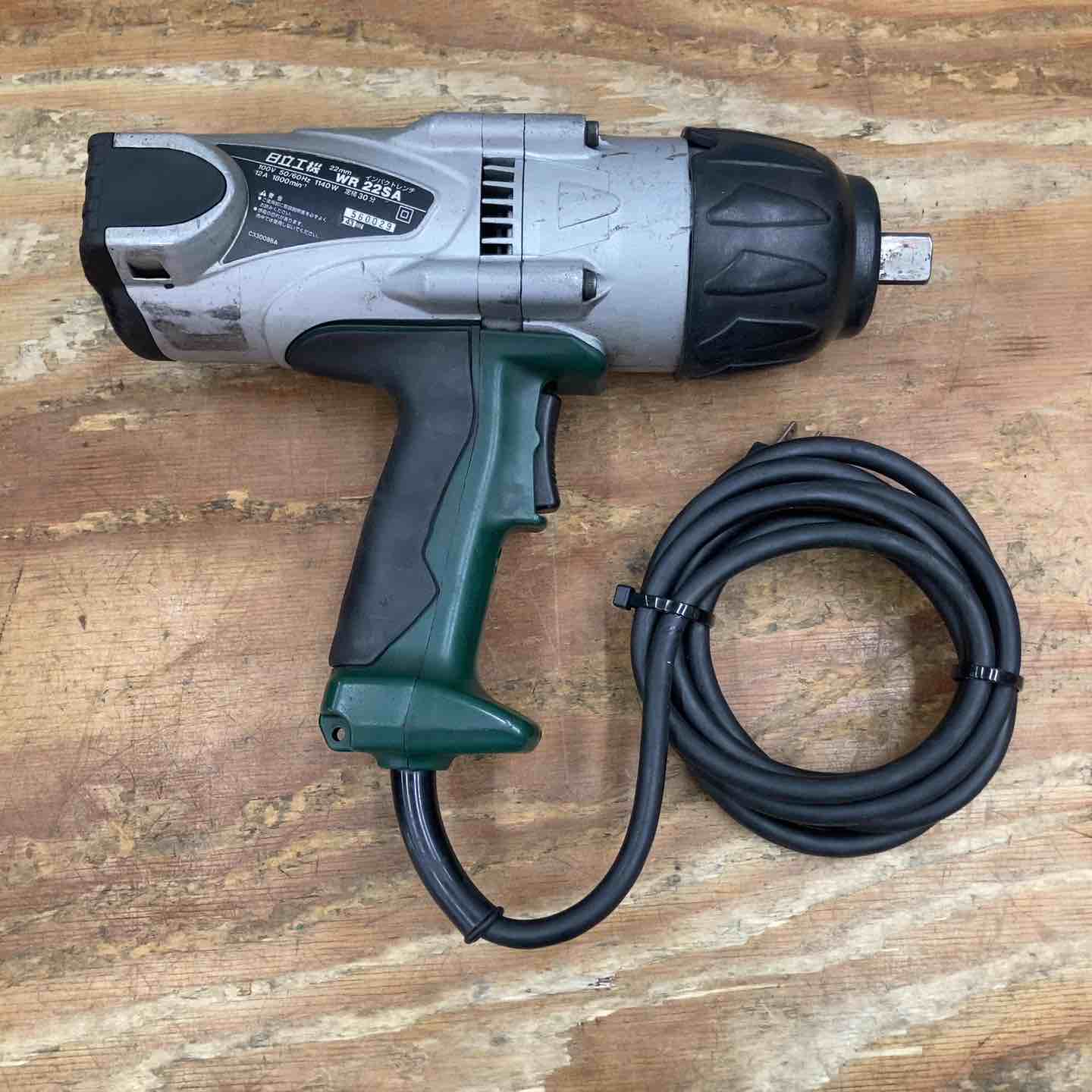 日立　HITACHI インパクトレンチ　22㎜　WR22SA 電動工具　税込　即決 ☆ハイコーキ(HIKOKI \u203b旧:日立工機) 22㎜インパクトレンチ WR22SA グリップ剥がれ・ケースに白い汚れあり柏店