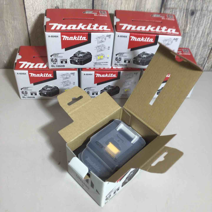 【未使用品】 純正 マキタ makita リチウムイオンバッテリー 18V/6.0Ah BL1860B 6個 バッテリー 純正品 18V 【戸田店】