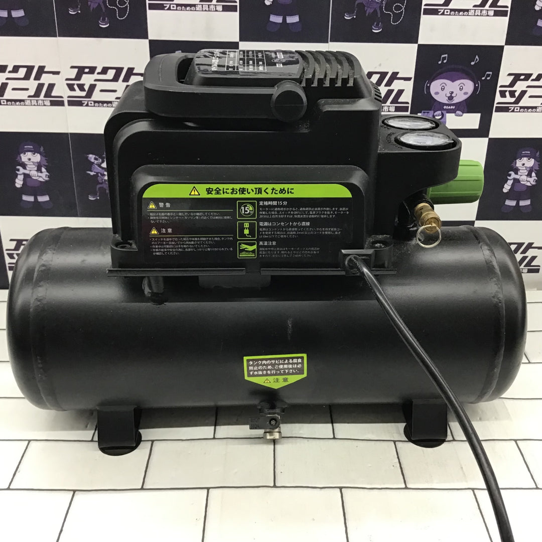 〇ミナトワークス(MINATO WORKS) オイルレス型エアーコンプレッサー (100V/タンク容量8L) CP-8A【所沢店】