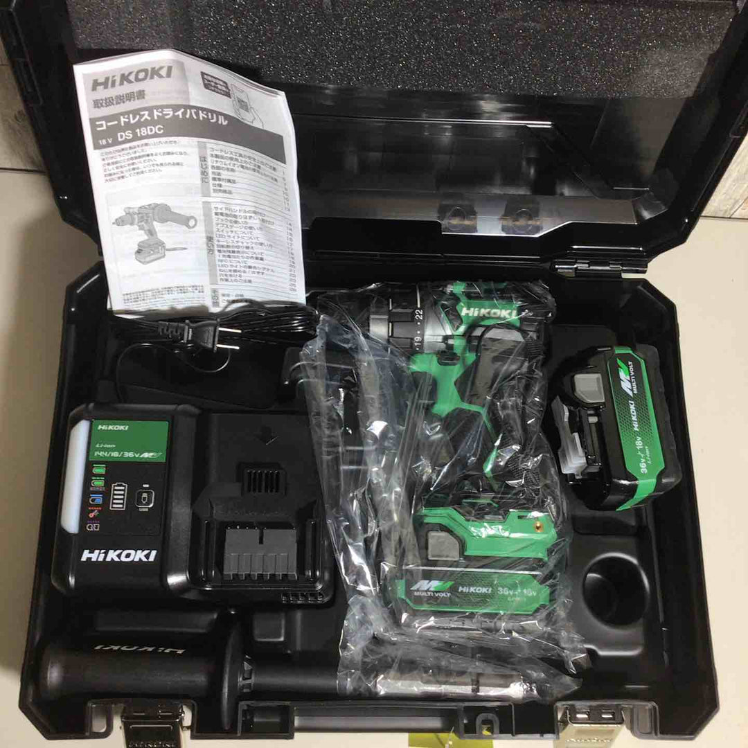 ★ハイコーキ(HIKOKI ※旧:日立工機) コードレスドリルドライバー DS18DC(2XPZ)【戸田店】