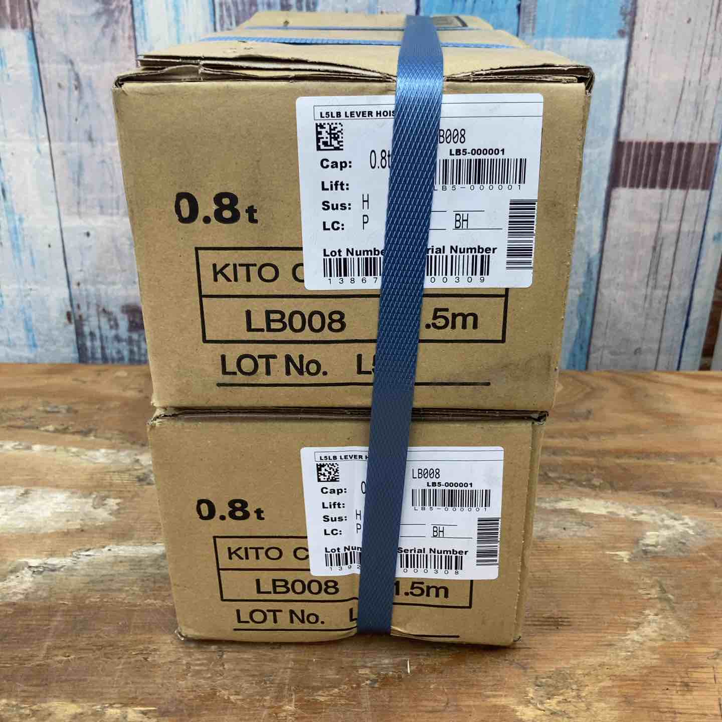 ▽KITO(キトー) レバーブロック LB008 2台セット 未開封品【柏 ▽KITO(キトー) レバーブロック LB008 2台セット 未開封品【柏