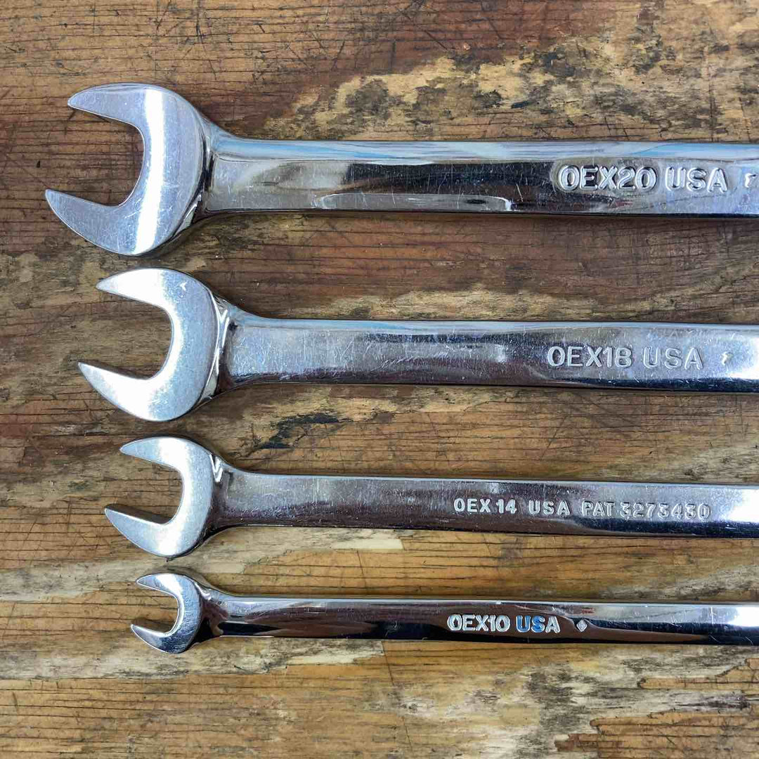 【中古品】▲スナップオン(Snap-on) コンビネーションレンチセット 8本 OEX30/28/ 26/ 22/ 20/18/ 14/10 旧ロゴ インチ【柏店】