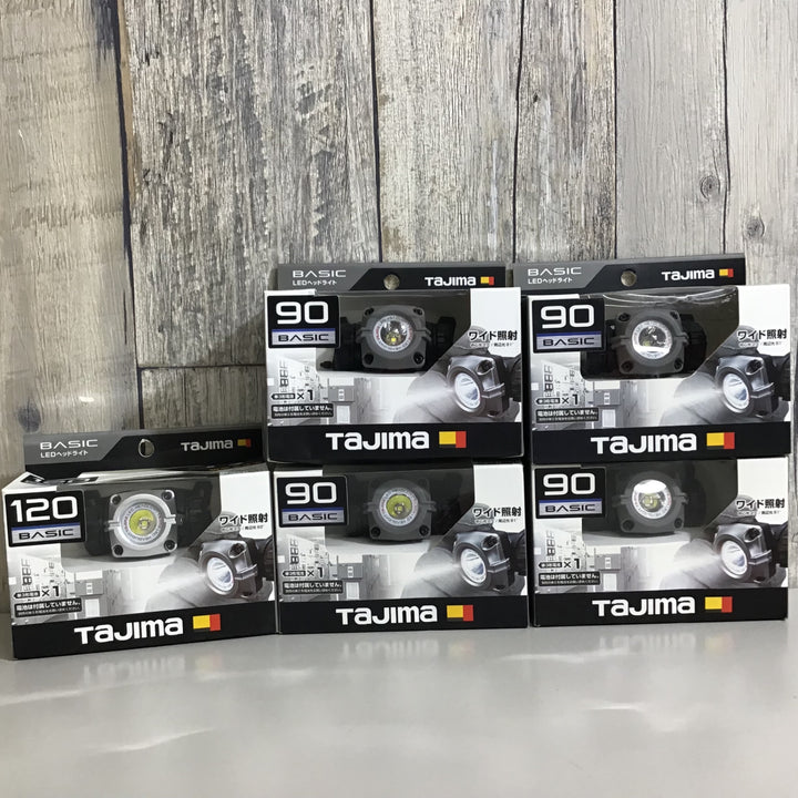 【未使用品】★送料無料★タジマ TAJIMA LEDヘッドライト 5個セット  LE-M091Dx4  LE-M21Dx1【戸田店】