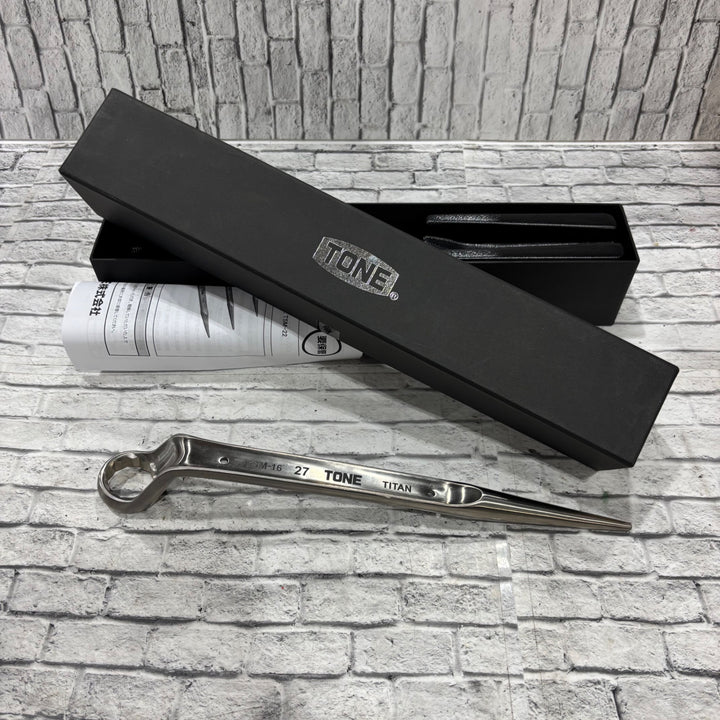 トネ(TONE) チタンシノ付めがねレンチ(トルシアボルト用) TSM-16 二面幅27mm【川口店】