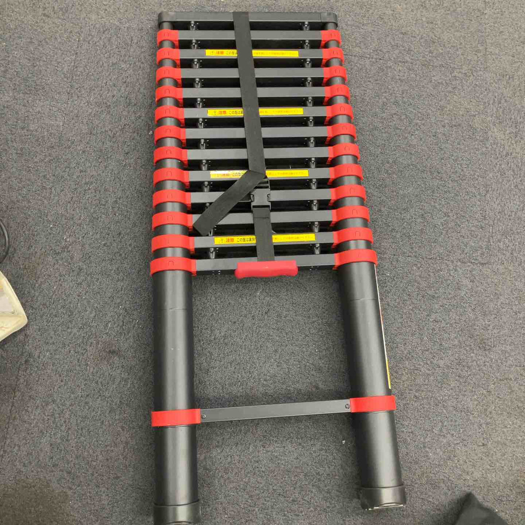 【中古品】アルミス アルミ伸縮はしご 14段 フック付き 4.1m ASH-410BKF 収納袋付き【柏店】