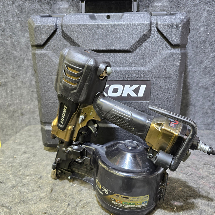【中古品】ハイコーキ(HIKOKI ※旧:日立工機) 高圧エア釘打ち機 NV75HR2(S)【桶川店】