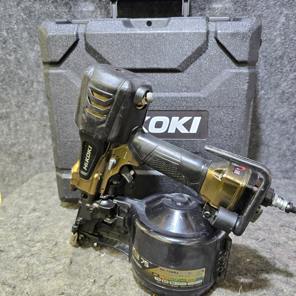 中古品】ハイコーキ(HIKOKI ※旧:日立工機) 高圧エア釘打ち機 NV75HR2(S