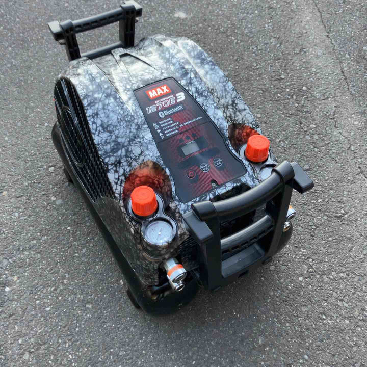 【※ワケあり中古美品※】 マックス/MAX 高圧エアコンプレッサー・AK-HH1270E3_ガイアシルバー 【桶川店】