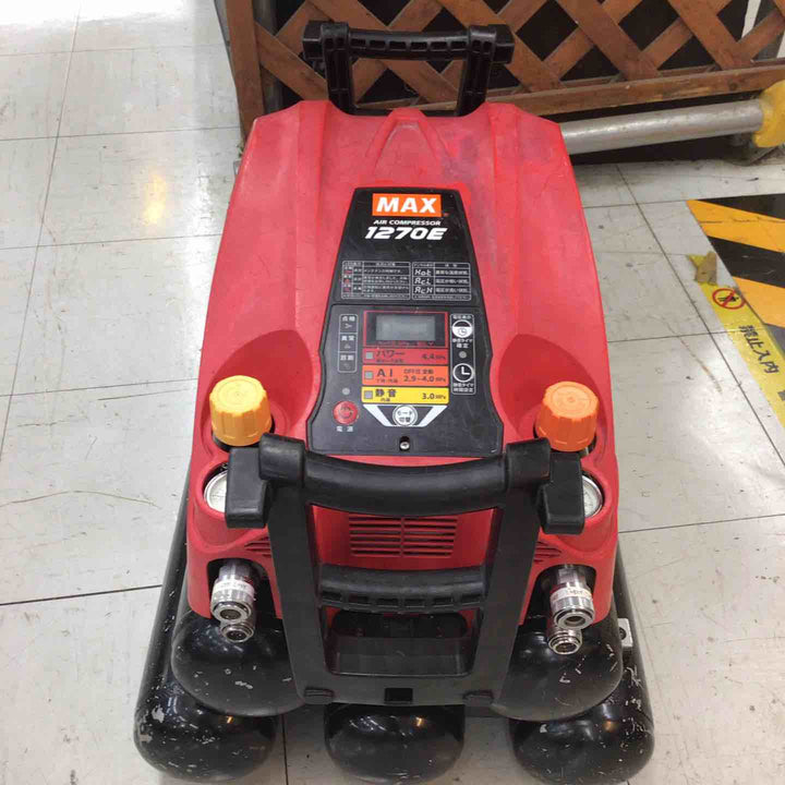 【中古品】 マックス/MAX エアコンプレッサー AK-HL1270E(27L)_レッド 【鴻巣店】