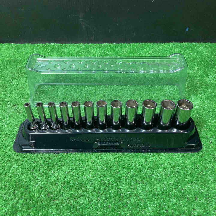 【中古品】▲スナップオン(Snap-on) 1/4 6角ディープソケット12個セット PAKTY314 マグネットホルダー付き【岩槻店】