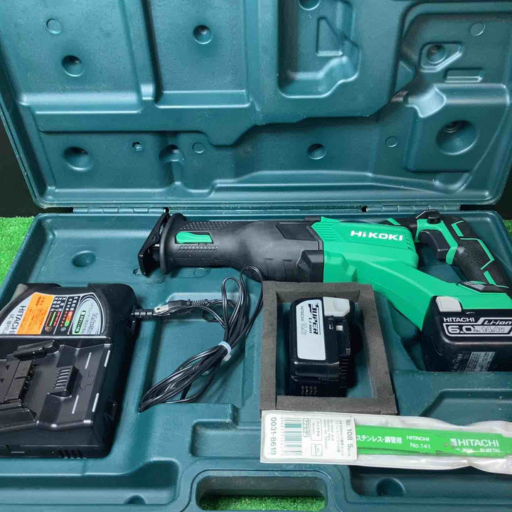 【美品】★ハイコーキ(HIKOKI ※旧:日立工機) コードレスセーバーソー CR14DBL(LYPK) バッテリー2個付き【岩槻店】